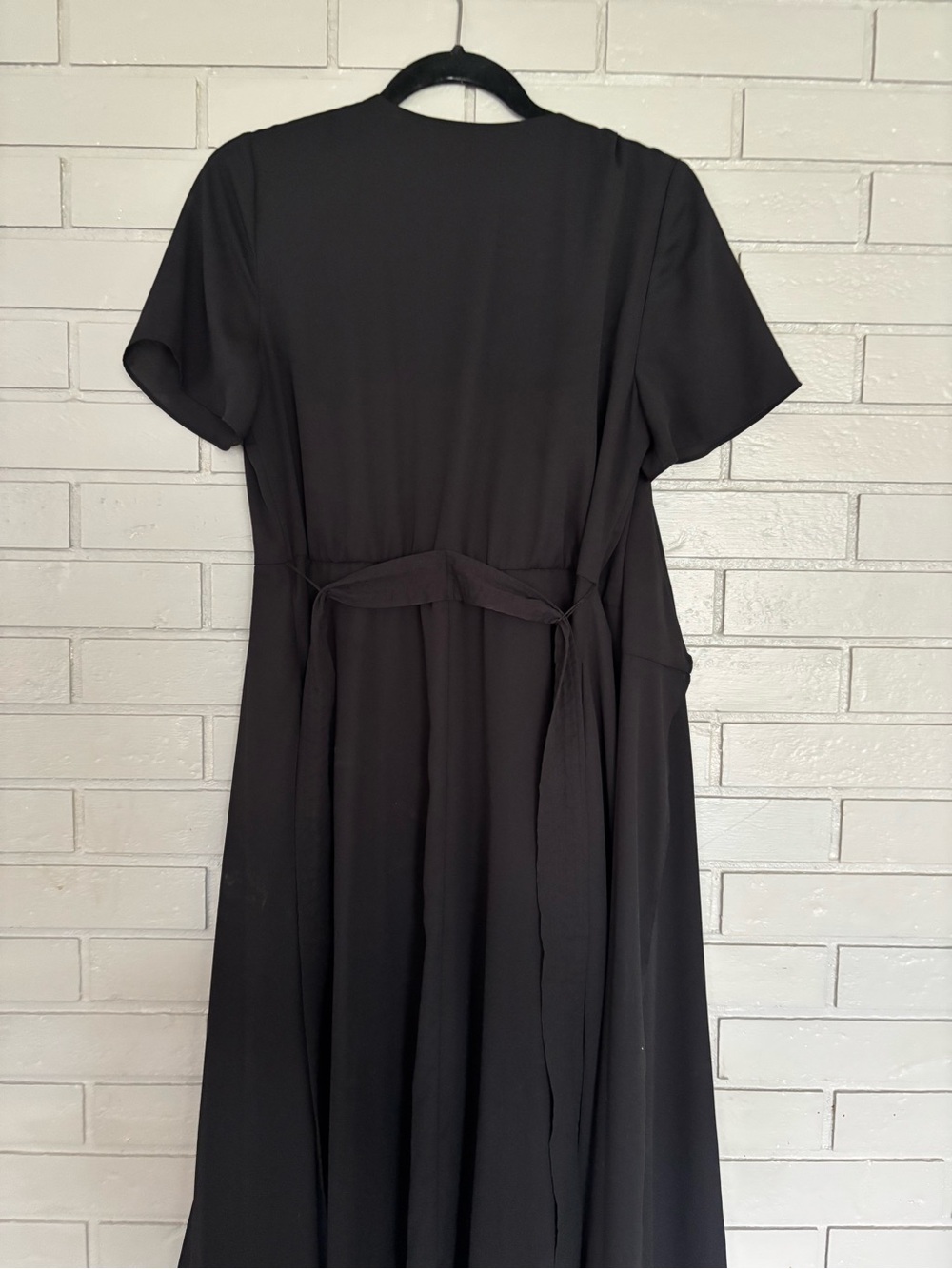 Alfani Black Wrap-Style Midi Dress - Picture 7 of 7